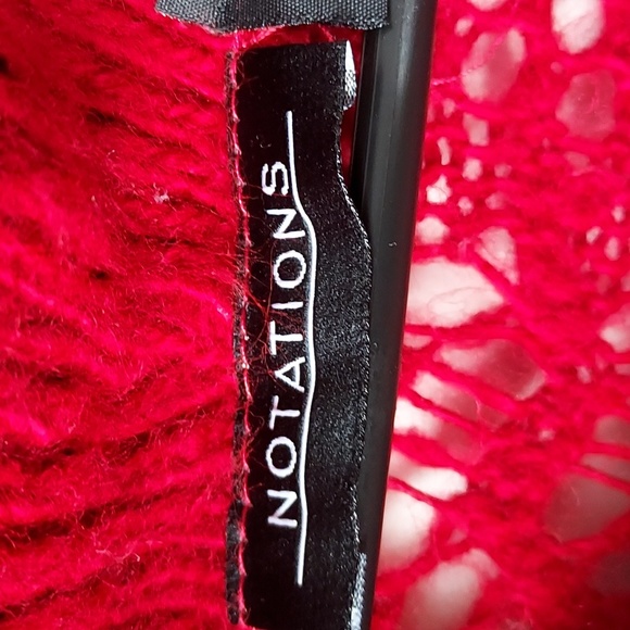 Notations short sleeve turtleneck sweater red xl - Picture 4 of 11